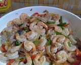 Foto langkah ke 4 dari resep Tumis Udang Paprika Wijen.