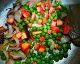 A picture of step 2 of Quick pulao in pressure cooker (one pot recipe).