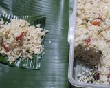 Foto langkah ke 7 dari resep Nasi Bakar Teri dan Sambal.