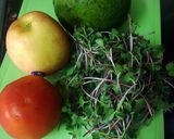 Hình bước làm 1 của món #eatclean - Salad rau mầm hoa quả thập cẩm