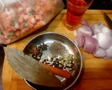 A picture of step 1 of Veg Pulav.