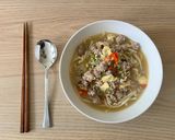 Foto langkah ke 4 dari resep Holly's Fav: Sup daging cincang telur untuk mie/misua ala dada tastes.