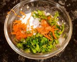 A picture of step 2 of Oats Chilla.