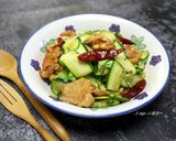 蒜香辣炒雞肉櫛瓜麵(減醣)的食譜步驟3照片