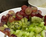 A picture of step 3 of Paneer kiwi salad.