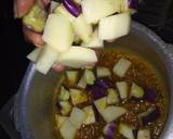 Spinach Brinjal Potato Sabji recipe step 4 photo