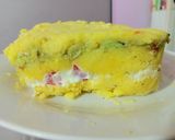A picture of step 5 of Causa with Mackerel and Avocado.