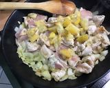 Une image de l'étape 8 de Poulet au citron et poivrons.