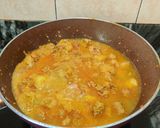 A picture of step 8 of Posto soya aloo curry.