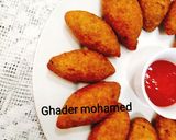 A picture of step 6 of Fried Kibbeh 👌💕.