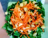 Salat aus Möhre Frühlingszwiebel und Feldsalat Rezeptschritt 4 Foto