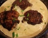 A picture of step 4 of Bianco Meats -" Raging Fettucine, with Cajun Marinated Chicken.