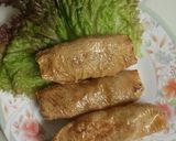 Hình bước làm 9 của món Tàu hủ ky cuốn tôm thịt
