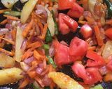A picture of step 7 of Masala Egg Pasta.
