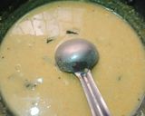 A picture of step 4 of Punjabi kadhi pakora thali.