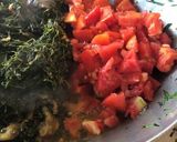 A picture of step 5 of Tivra Bhaji.
