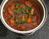 A picture of step 1 of Egg Curry with Potato and Mushroom.