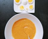A picture of step 2 of Egg pkoda.