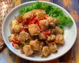 Foto langkah ke 6 dari resep Pad Tofu Takrai (Stir-fried Tofu with Lemongrass) 🇹🇭.