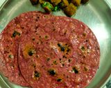 A picture of step 2 of Beetroot Roti.