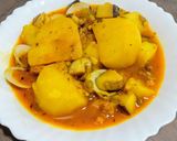 Foto del paso 6 de la receta: Patatas marineras con carabineros y setas shiitake
