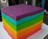Foto langkah ke 10 dari resep Steamed Rainbow Cake aka Rainbow Cake Kukus.
