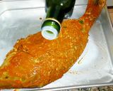 A picture of step 8 of Restaurant style grilled fish with special masala.