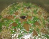 A picture of step 3 of Spanish chicken with browned rice.
