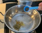 A picture of step 3 of Amaranth Leaves with water chestnut subji.