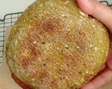 Foto langkah ke 25 dari resep Wijen Hitam Putih Pandan Sourdough Bread (Open Bake Method).
