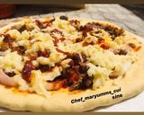 A picture of step 9 of Home made pizza by chef_maryumms_cusine🌸.
