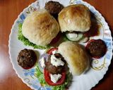 A picture of step 3 of Pork patties cheese burger🍔🧀.