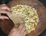 A picture of step 3 of Schezwan veggie roti Roll.