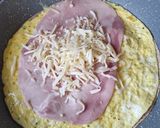 Une image de l'étape 2 de Wrap omelette jambon et fromage râpé en moins de 30 min.