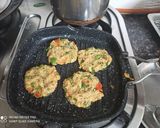 A picture of step 7 of Mini egg veggie pancakes.