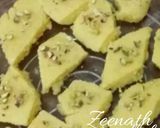 A picture of step 2 of Sago and Mango Burfi.