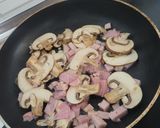 Foto del paso 2 de la receta: Espagueti prosciutto, champiñones y jamón york