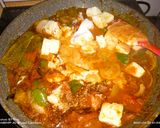 A picture of step 6 of Kadhai paneer.