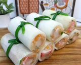 Hình bước làm 4 của món Bí đao (bí xanh) cuộn cua thịt