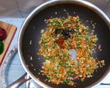 A picture of step 2 of Vegetable Fried Rice.