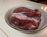A picture of step 2 of Strip Loin with Pepper Steak Sauce.