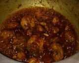 A picture of step 2 of Chicken Tikka biryani & crispy chicken pieces.