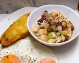 Foto del paso 6 de la receta: Bowl de yogurt saludable con mantequilla de marañon, banano, manzana y frutos secos