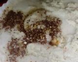 A picture of step 8 of Masala Dosa, sambar, coconut, dhania chutney.