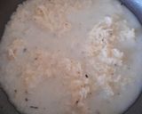 A picture of step 2 of Janmashtami special coconut sooji barfi.