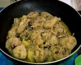 A picture of step 8 of Chicken Rezala.