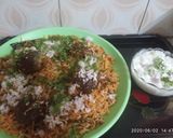 A picture of step 5 of Vangi bhat.