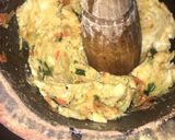 A picture of step 1 of Yam balls🍲.