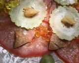 Foto del paso 10 de la receta: Carpaccio de tomate, alficoz, salazones y caviaroli