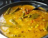 A picture of step 3 of Drumstick dal with rice.